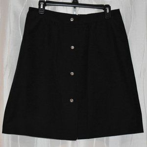 TALBOTS Black Skirt with Jewel Buttons